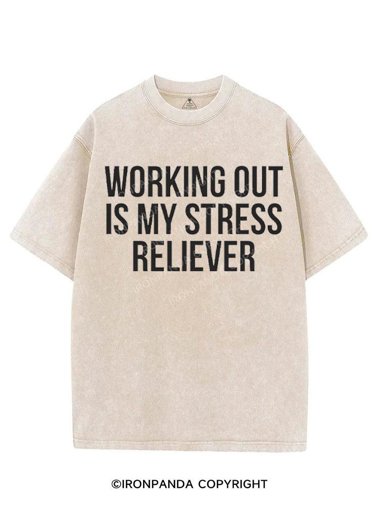 WORKING OUT IS MY STRESS RELIEVER VINTAGE GYM SHIRT