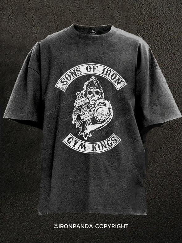 sons of iron gym kings Washed Gym Shirt