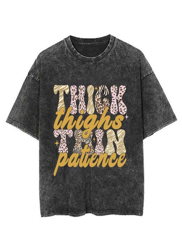 IronPandafit thick thighs thin patience Vintage Gym Shirt For Sale