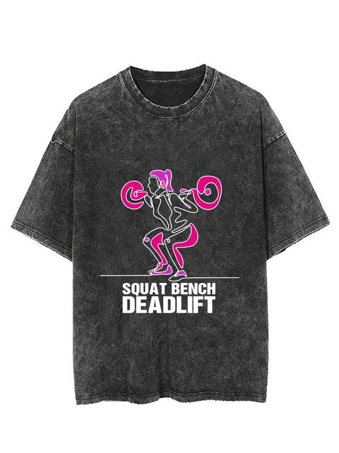 SQUAT BENCH DEADLIFT VINTAGE GYM SHIRT