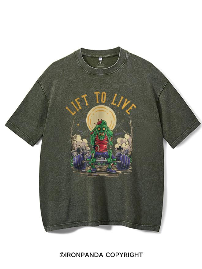 LIFT TO LIVE ZOMBIE VINTAGE GYM SHIRT