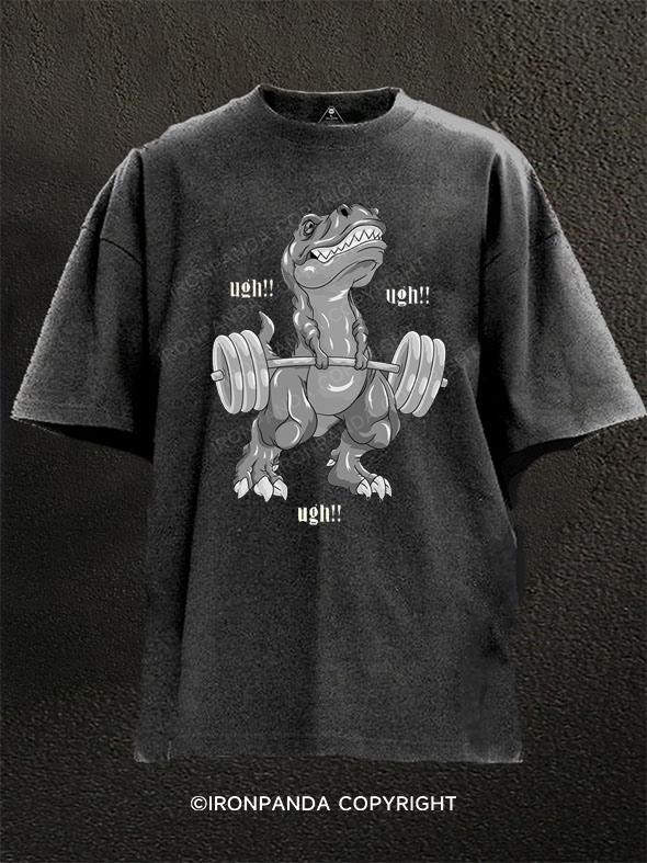 Deadlift Dinosaur Washed Gym Shirt