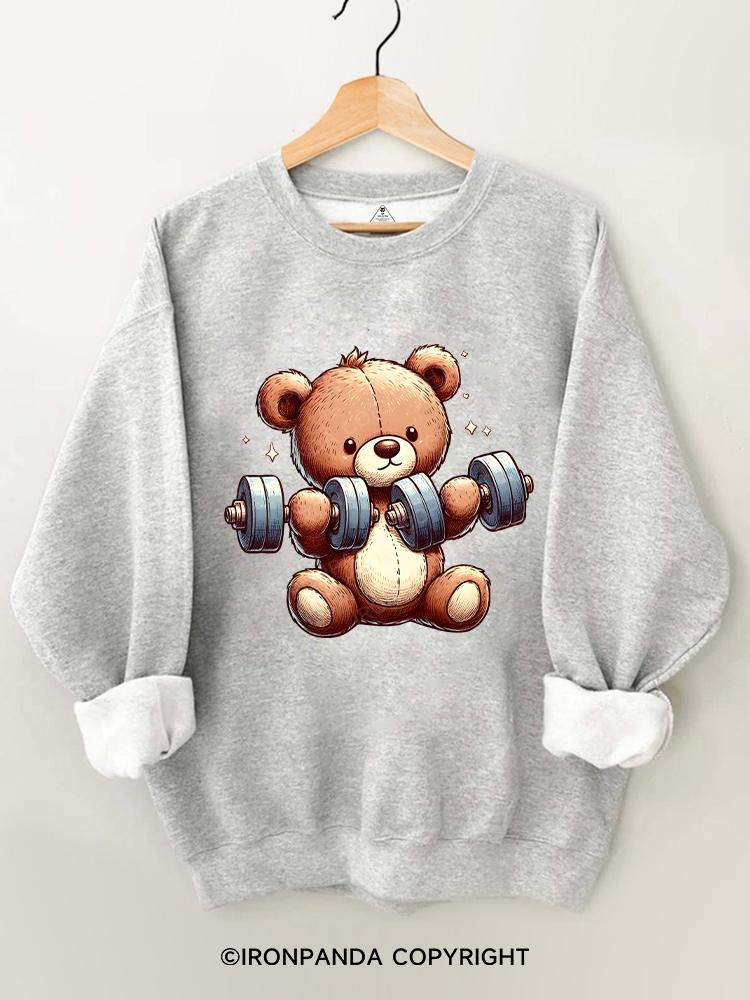 dumbbell bear Gym Sweatshirt