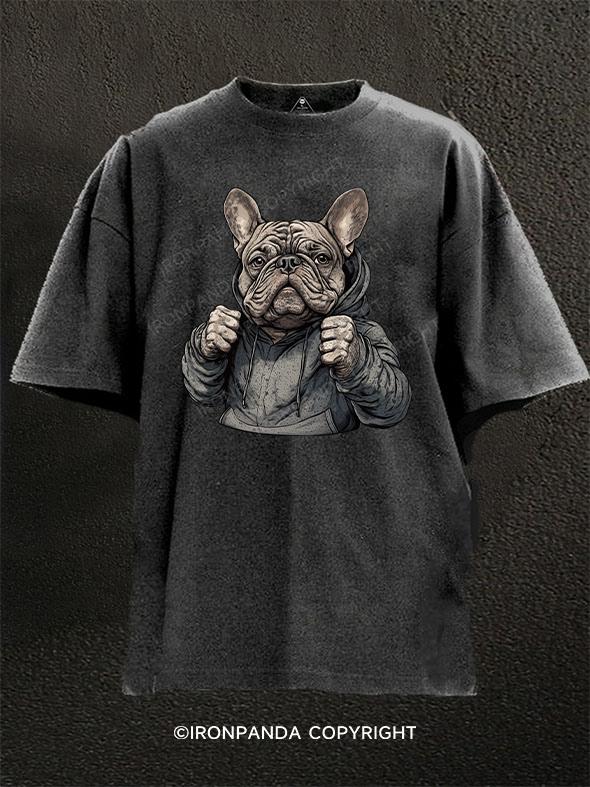 Boxing bulldog Washed Gym Shirt