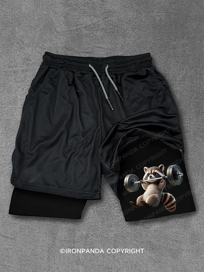 bench press raccoon Performance Training Shorts