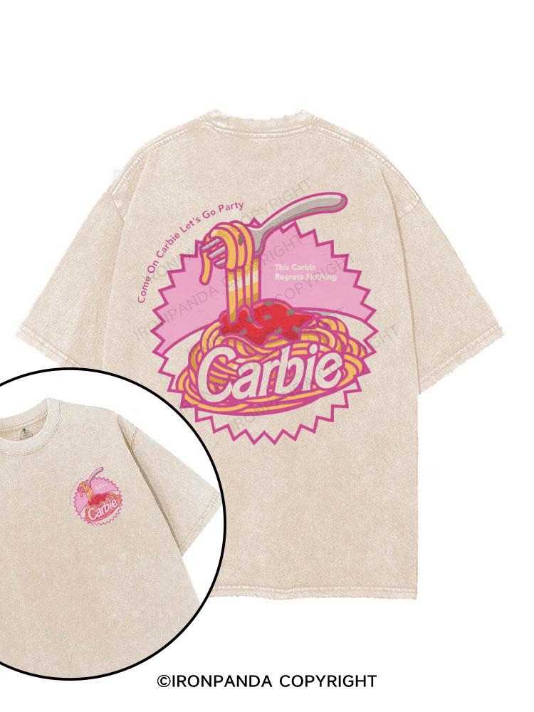 Carbie I Love Carbs Bread Pasta Pizza printed Gym Shirt