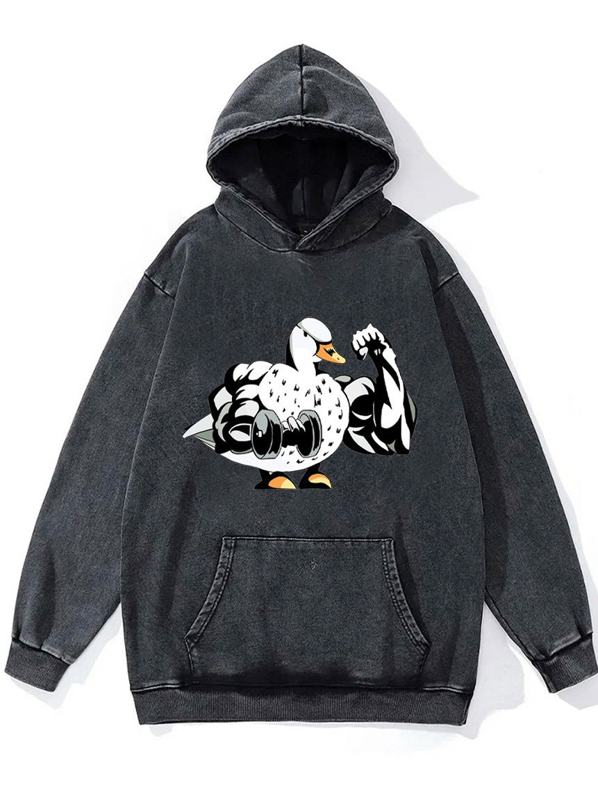 muscle duck Washed Gym Hoodie
