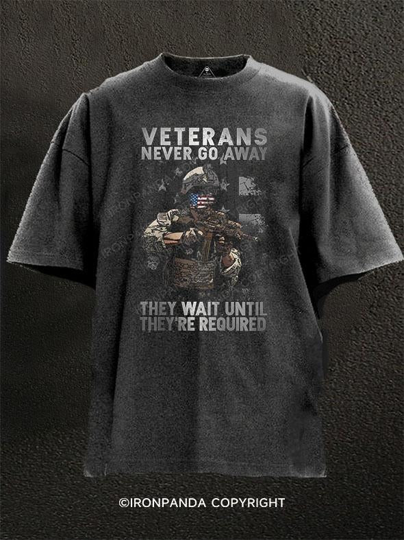 Veterans Never Go Away Washed Gym Shirt