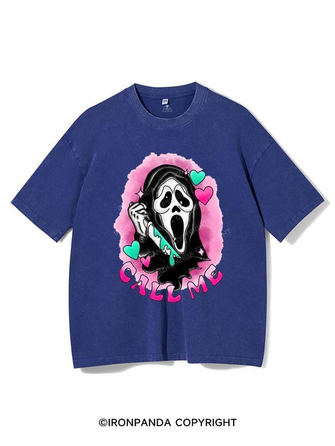 Call me Cute Ghostface Vintage Gym Shirt