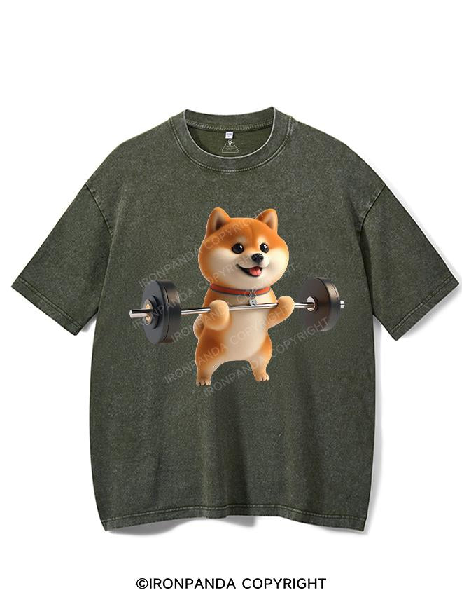 DEADLIFTING SHIBA VINTAGE GYM SHIRT