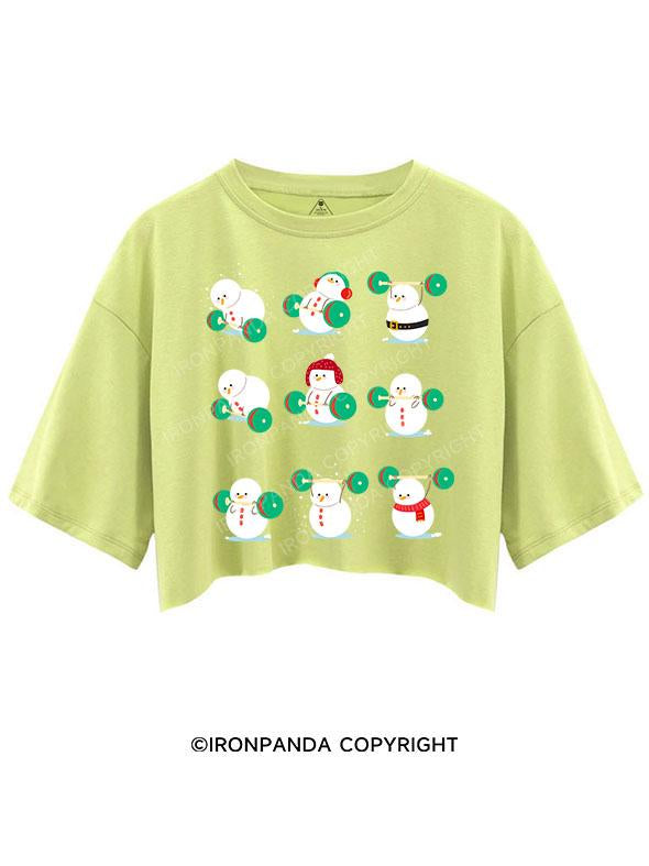 SNOWMAN LIFTING CROP TOPS