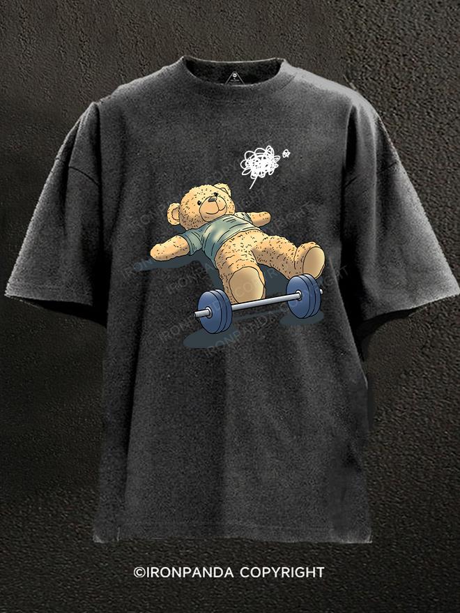 tired teddy bear Washed Gym Shirt