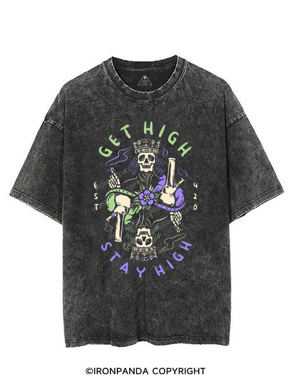 GET HIGH STAY HIGH VINTAGE GYM SHIRT