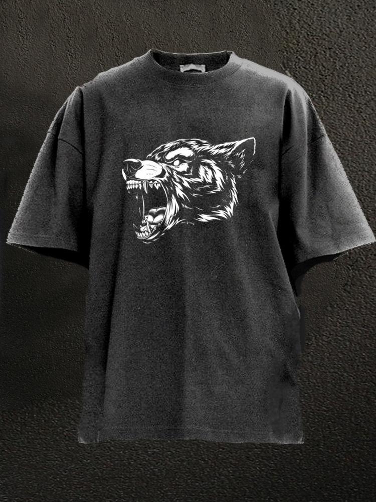 roaring wolf Washed Gym Shirt