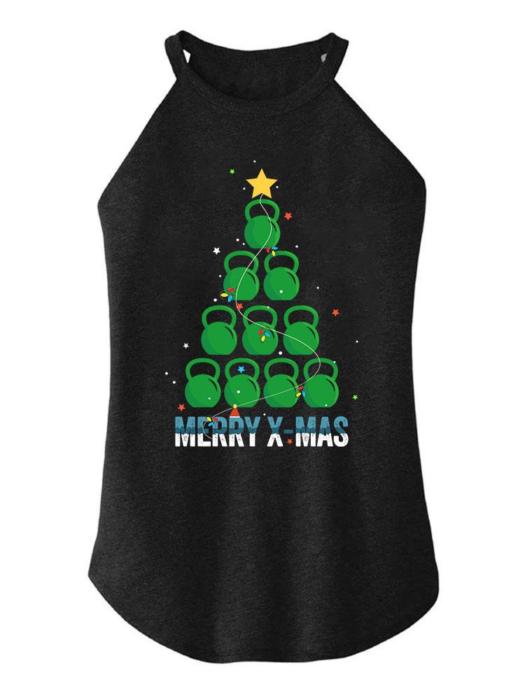 Merry X-mas kettlebell TRI ROCKER COTTON TANK