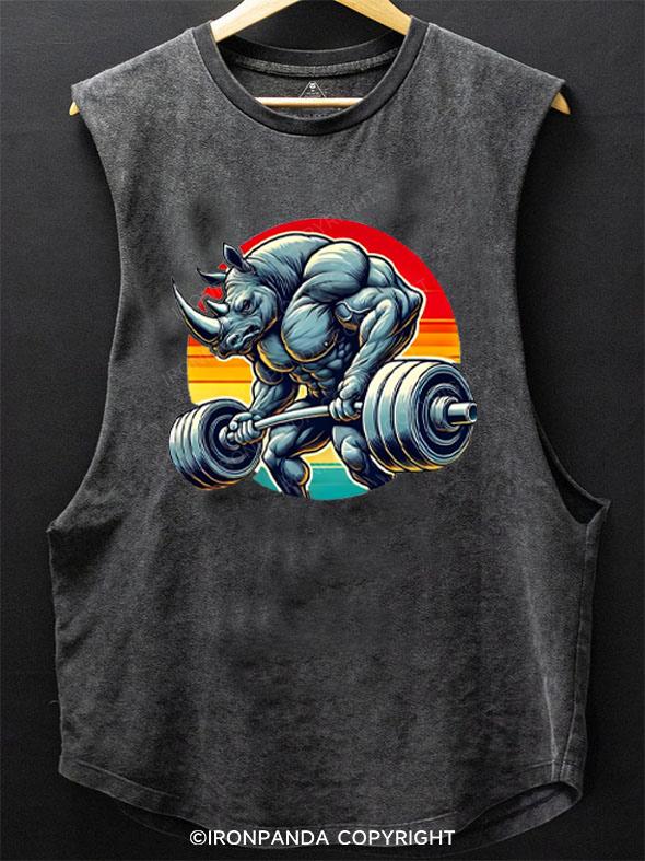 Powerful Rhino Strength SCOOP BOTTOM COTTON TANK