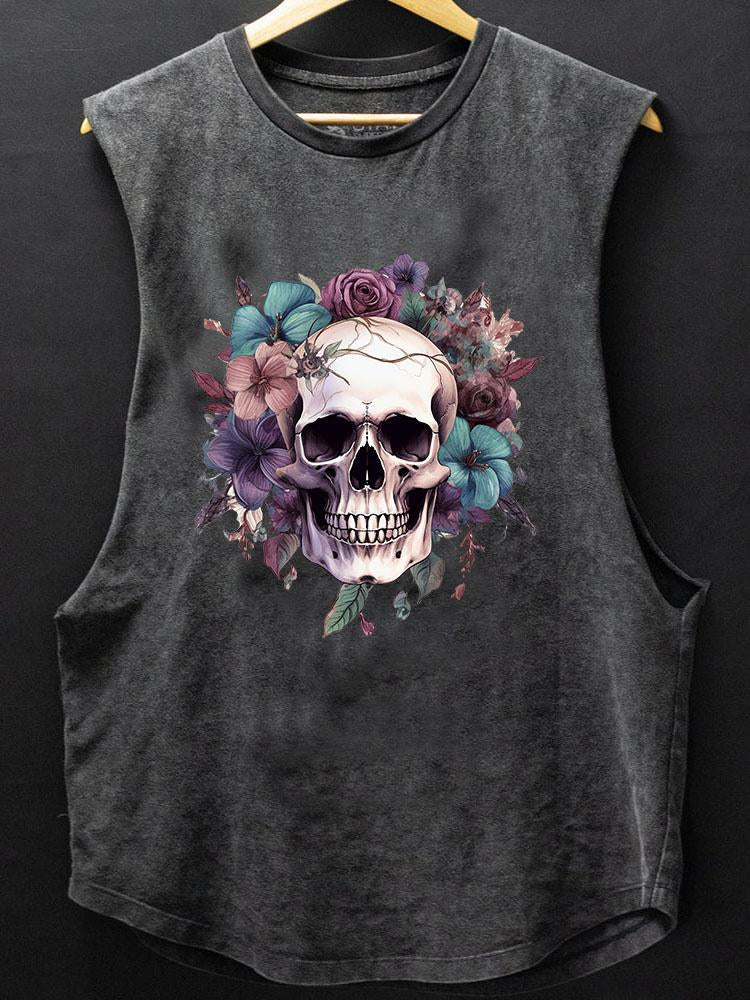 SUGAR SKULL SCOOP BOTTOM COTTON TANK