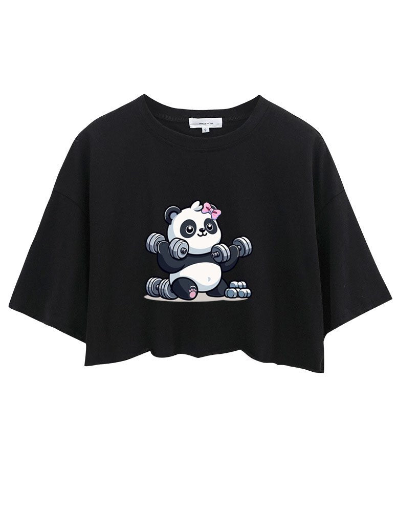 PANDA DUMBBEL CROP TOPS