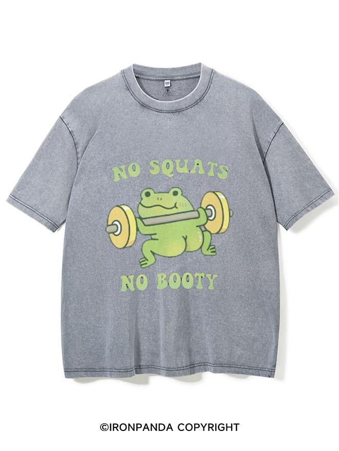 FROG NO SQUATS NO BOOTY  VINTAGE GYM SHIRT