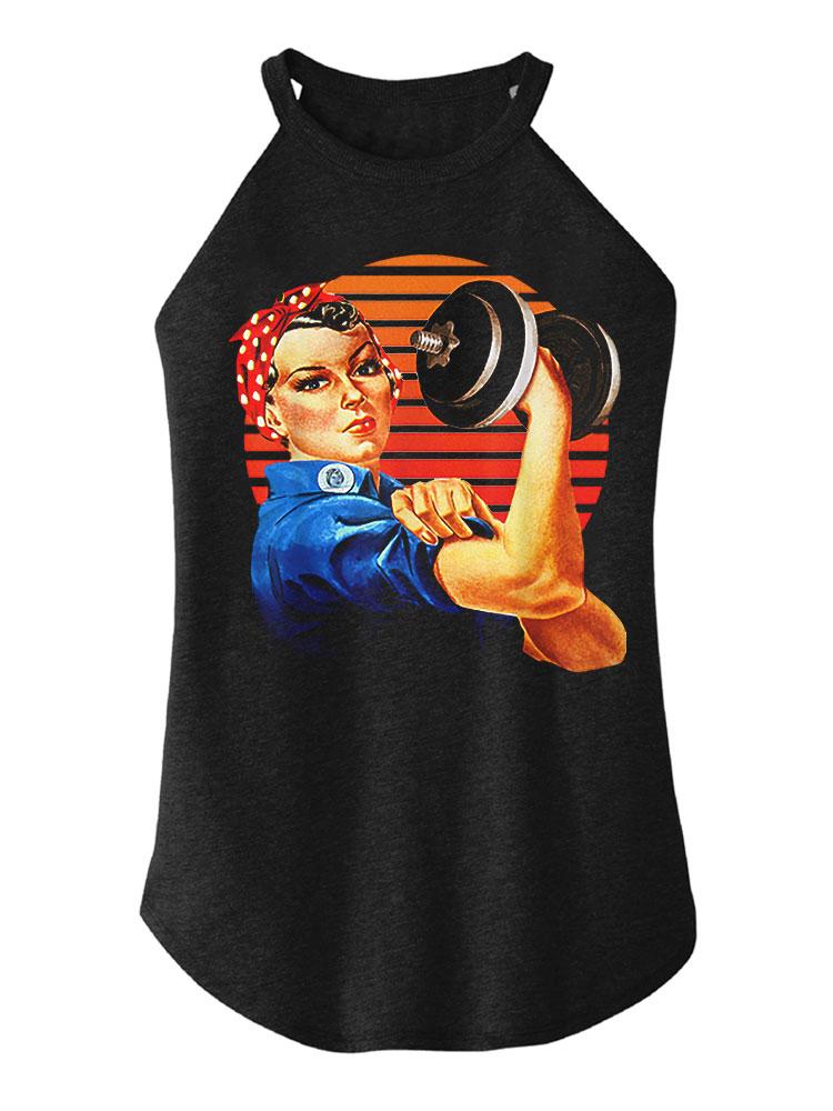 WE CAN DO IT FUN FITNESS WORKOUT Tri Rocker Cotton Tank