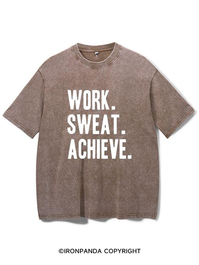 WORK SWEAT ACHIEVE VINTAGE GYM SHIRT