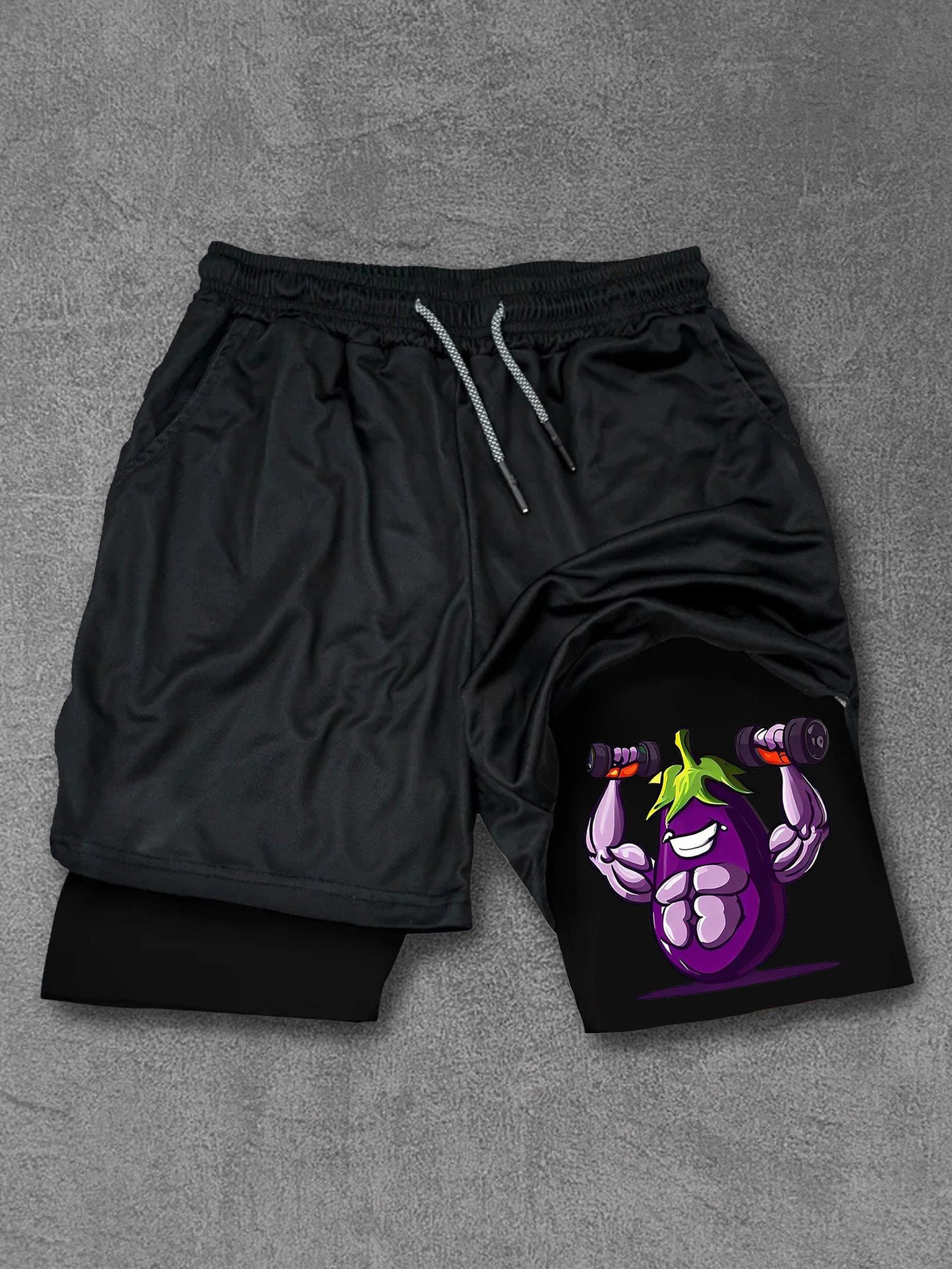 Muscly Eggplant Performance Training Shorts