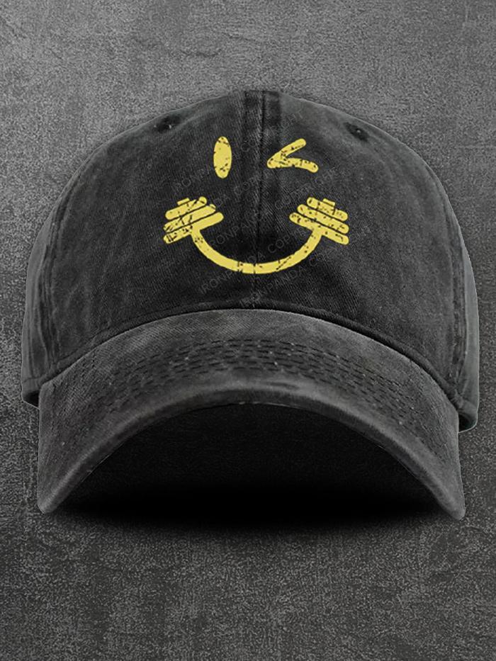 Gym Smile Washed Gym Cap