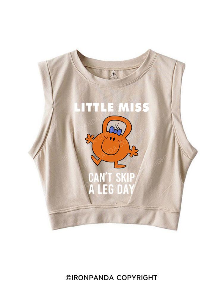 Little Miss Don't Skip a Leg Day SLEEVELESS CROP TOPS