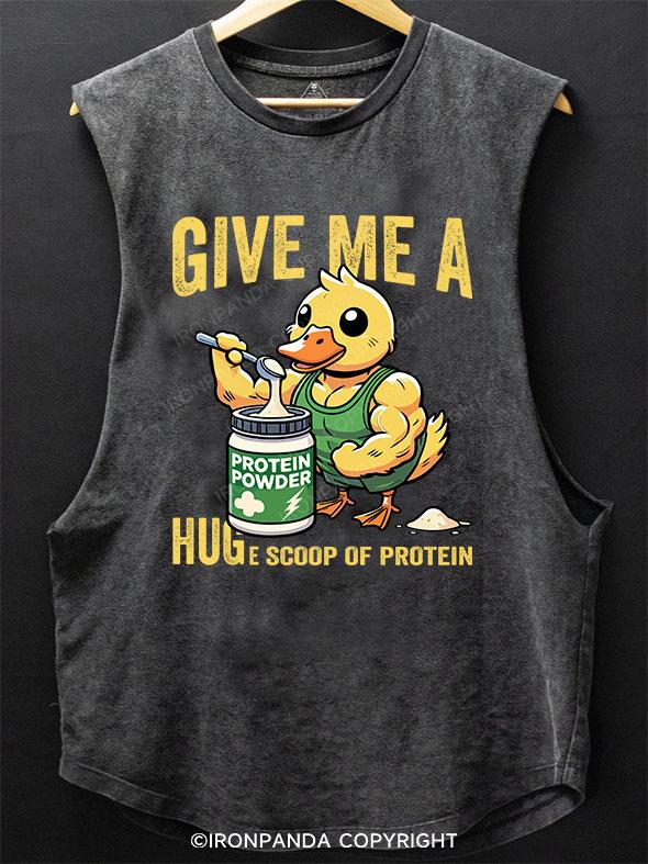 give me a huge scoop pf protein SCOOP BOTTOM COTTON TANK