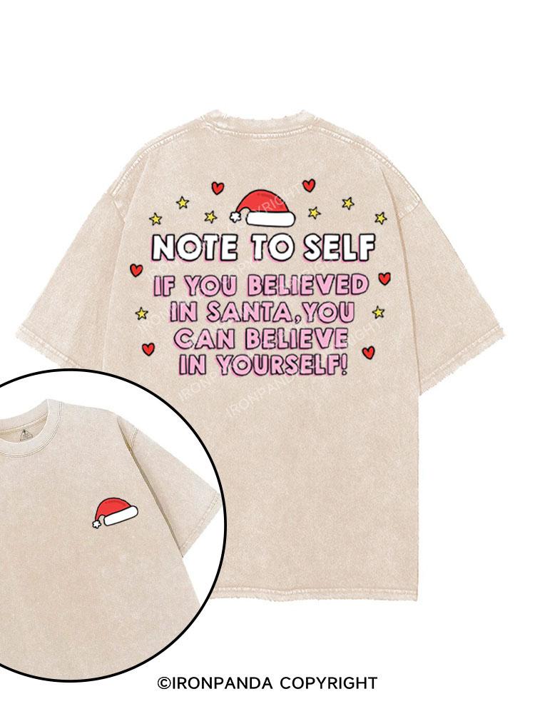 IF YOU BELIEVED IN SANTA printed Gym Shirt