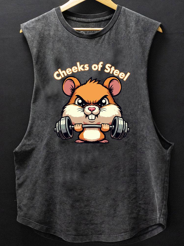 cheeks of steel SCOOP BOTTOM COTTON TANK