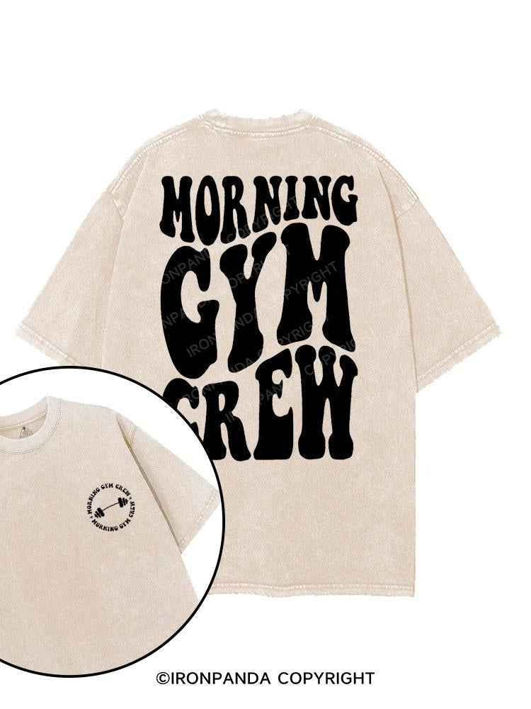 MORNING GYM CREW printed Gym Shirt