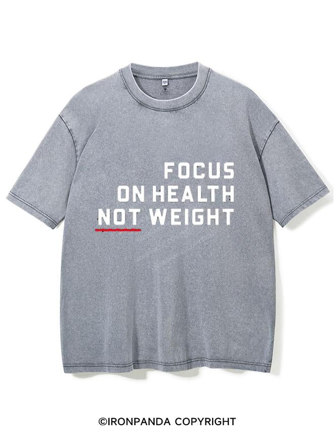 FOCUS ON HEALTH NOT WEIGHT VINTAGE GYM SHIRT