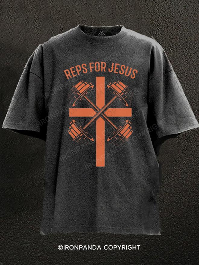 Reps for Jesus Washed Gym Shirt