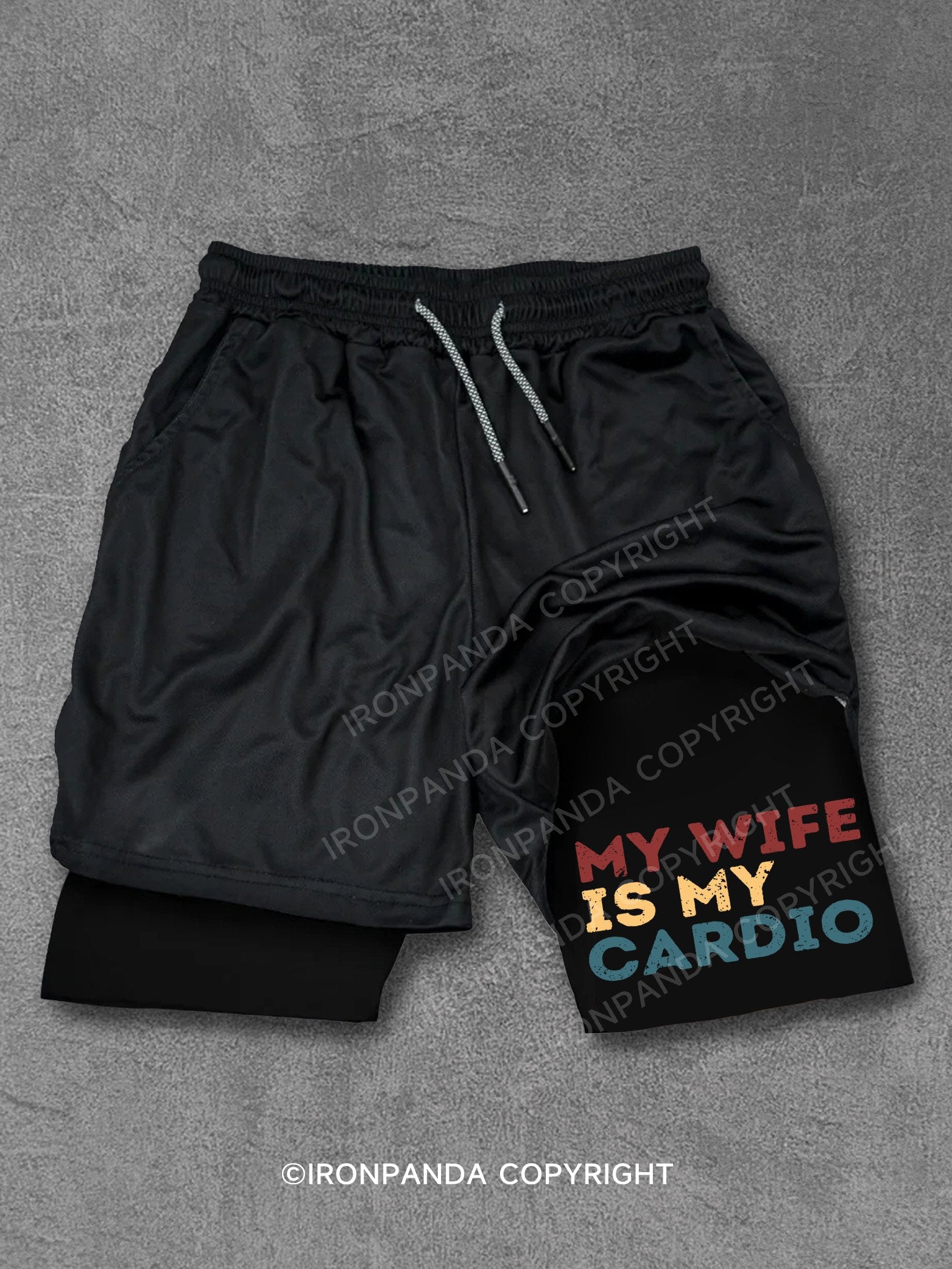 my wife is my cardio Performance Training Shorts