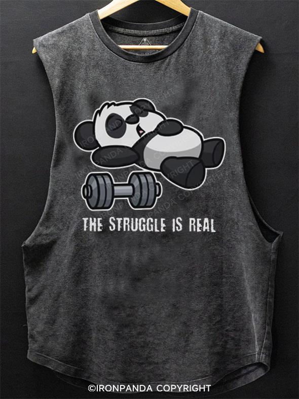 The Struggle Is Real Fitness SCOOP BOTTOM COTTON TANK