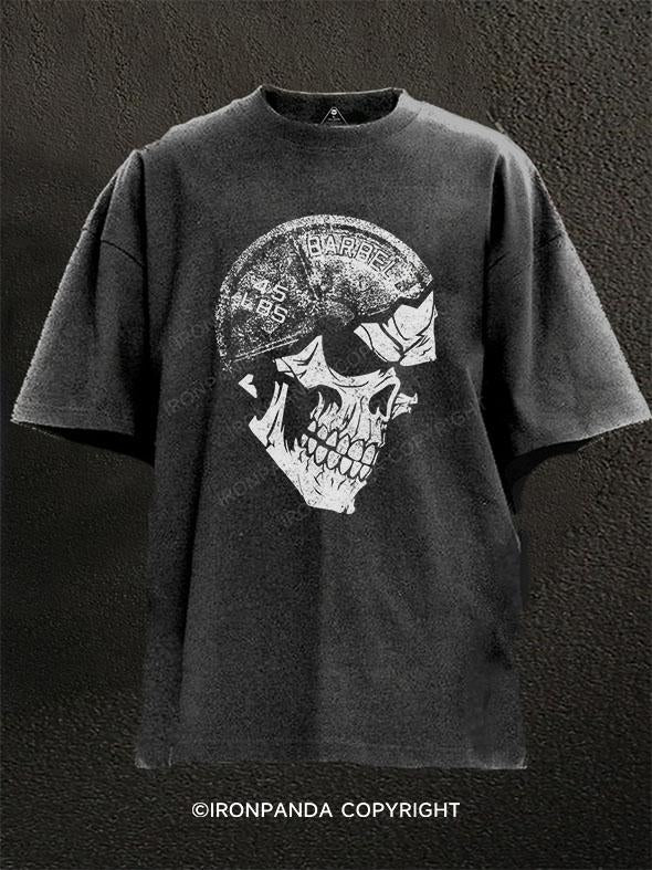 Skull Barbell Washed Gym Shirt