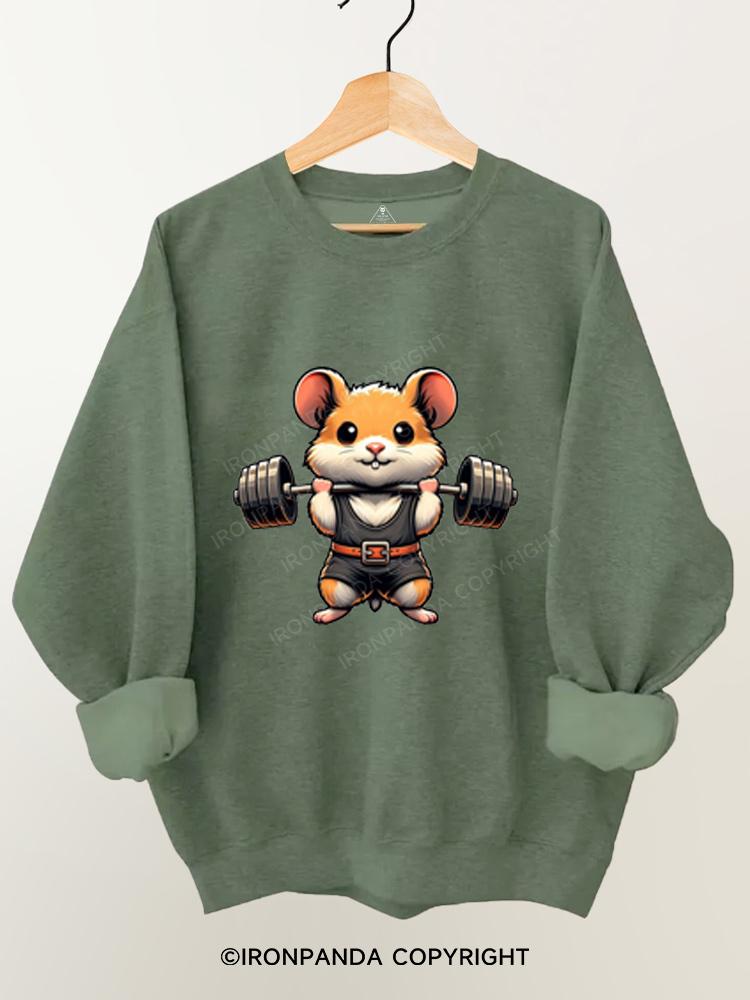 Hamster Workout Gym Sweatshirt