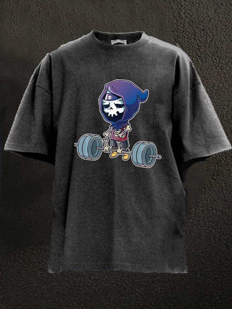 Grim Reaper deadlift Washed Gym Shirt