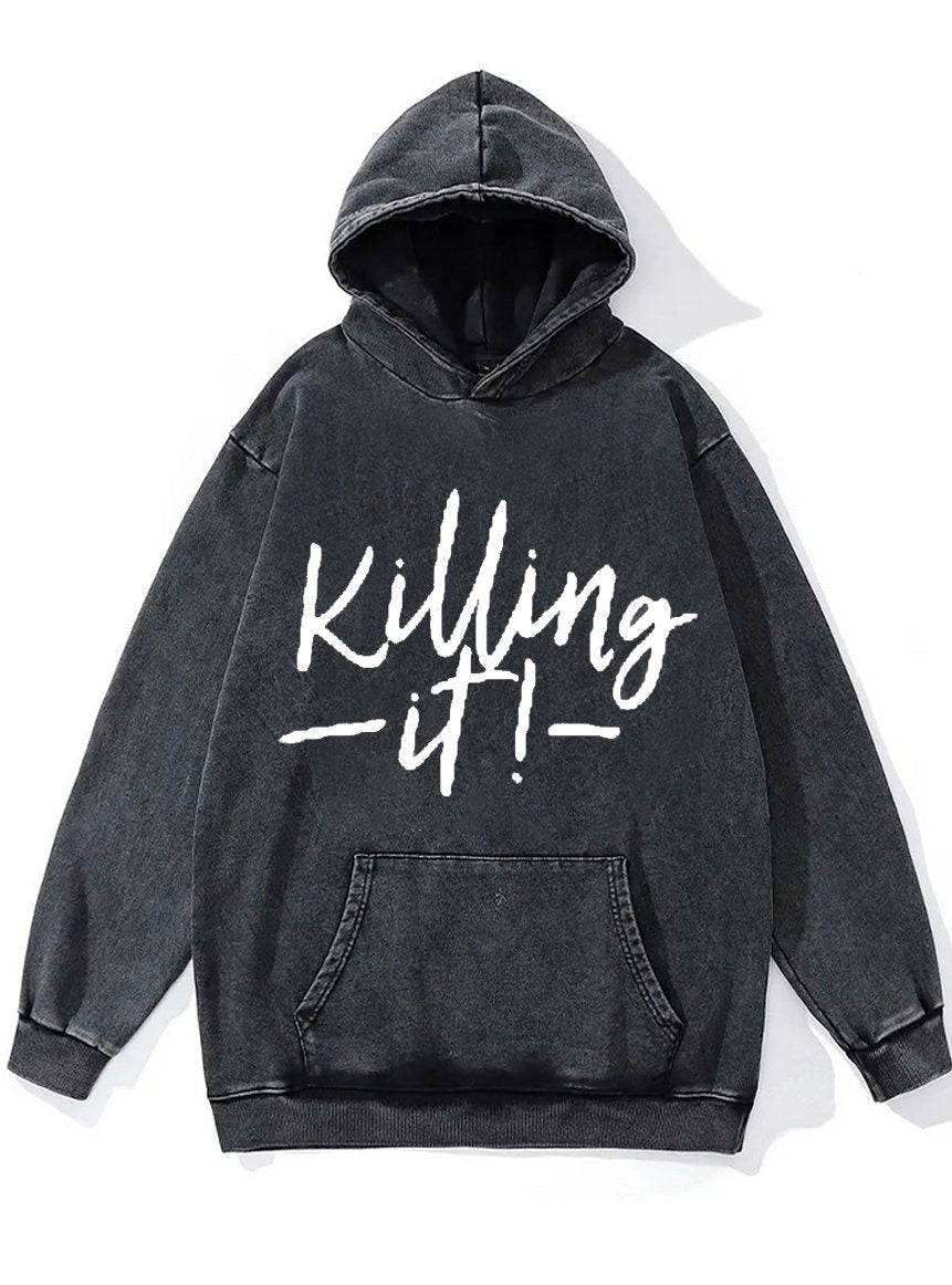 Killing It Washed Gym Hoodie