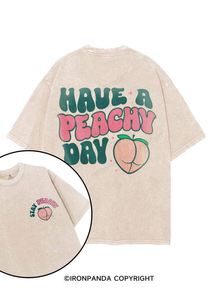 Have a Peachy Day  printed Gym Shirt