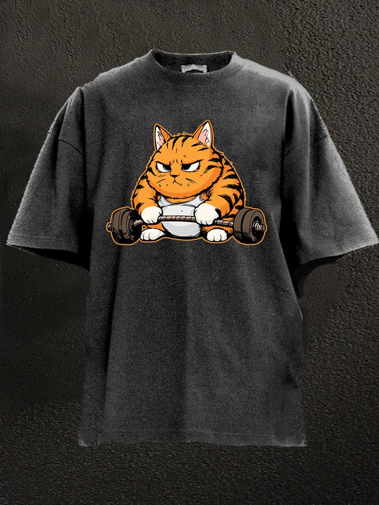 Start Meow Washed Gym Shirt