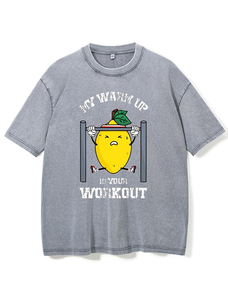 lemon workout Washed Gym Shirt