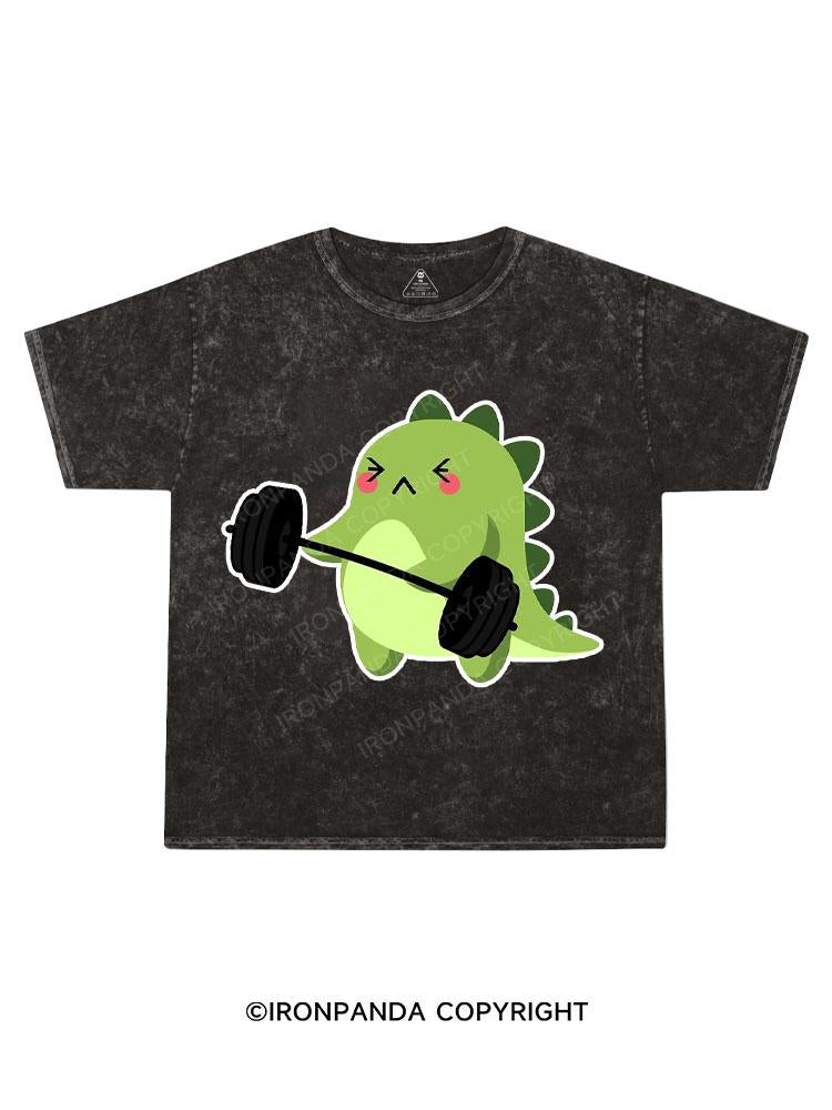 Gym Dinosaur Kids Washed T-Shirt