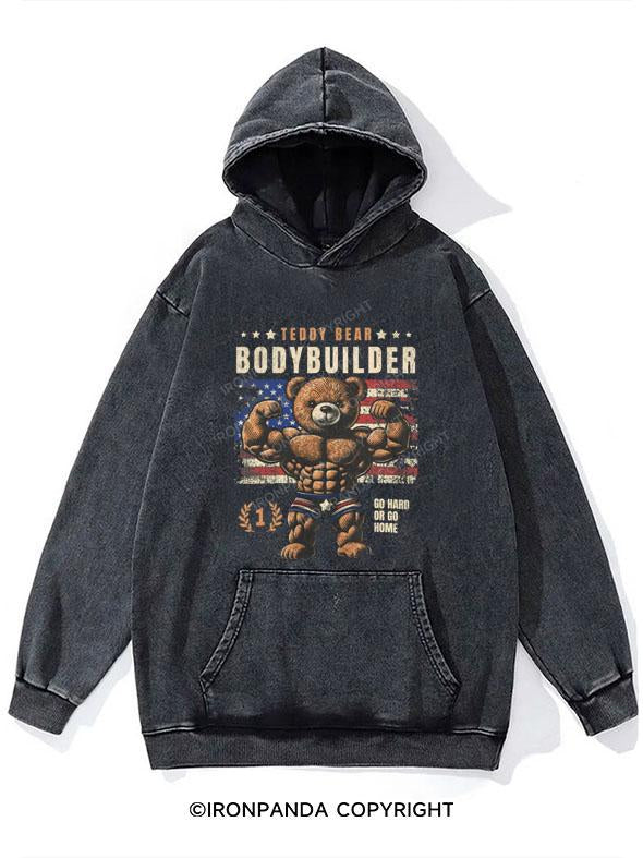 Bodybuilder Washed Gym Hoodie