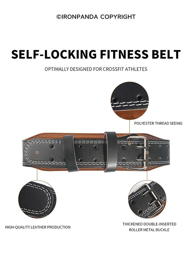 IronPanda Leather Weightlifting Belt