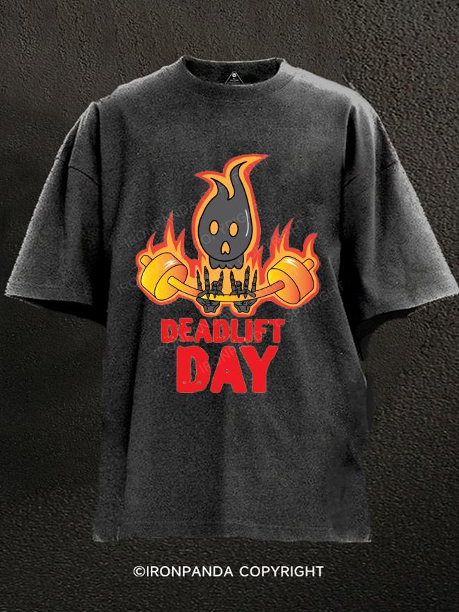 DEADLIFT DAY Washed Gym Shirt