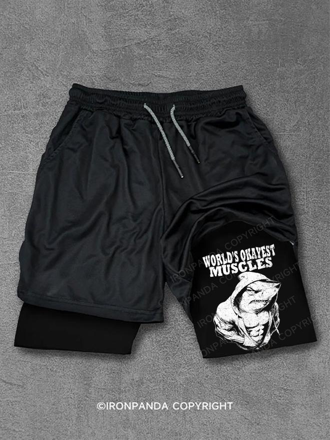 WORLD'S OKAYEST MUSCLES Performance Training Shorts