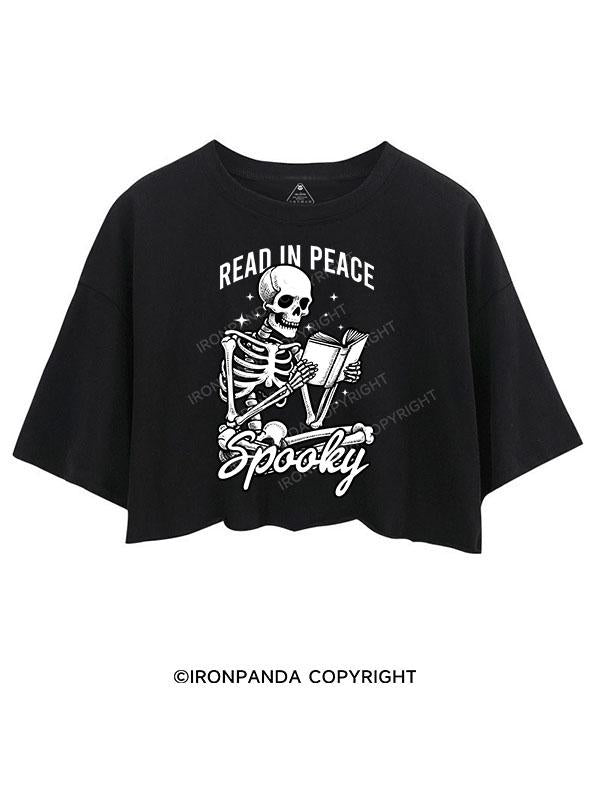 READ IN PEACE CROP TOPS