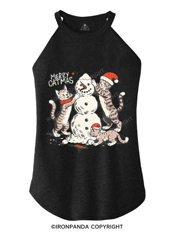 MERRY CATMAS TRI ROCKER COTTON TANK